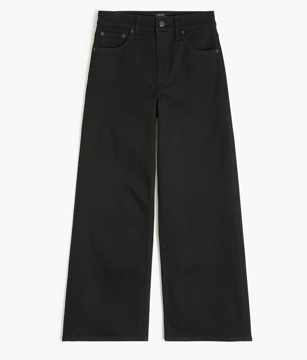 J.Crew Tall Black Wide Leg Crop Jean All Day Stretch High Rise Womens US 35 NWT
